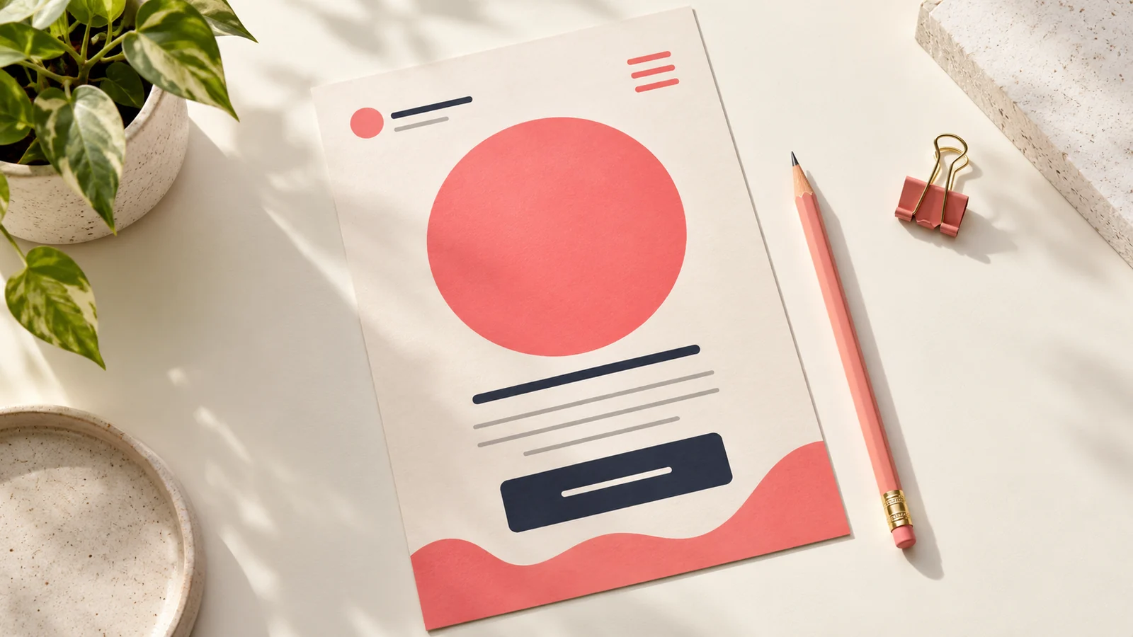 A simple promotional flyer with a clear focal point and action area.