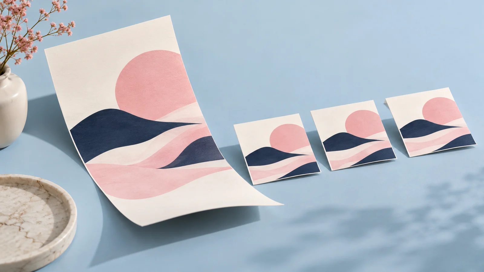 One article transformed into three coordinated social content cards.