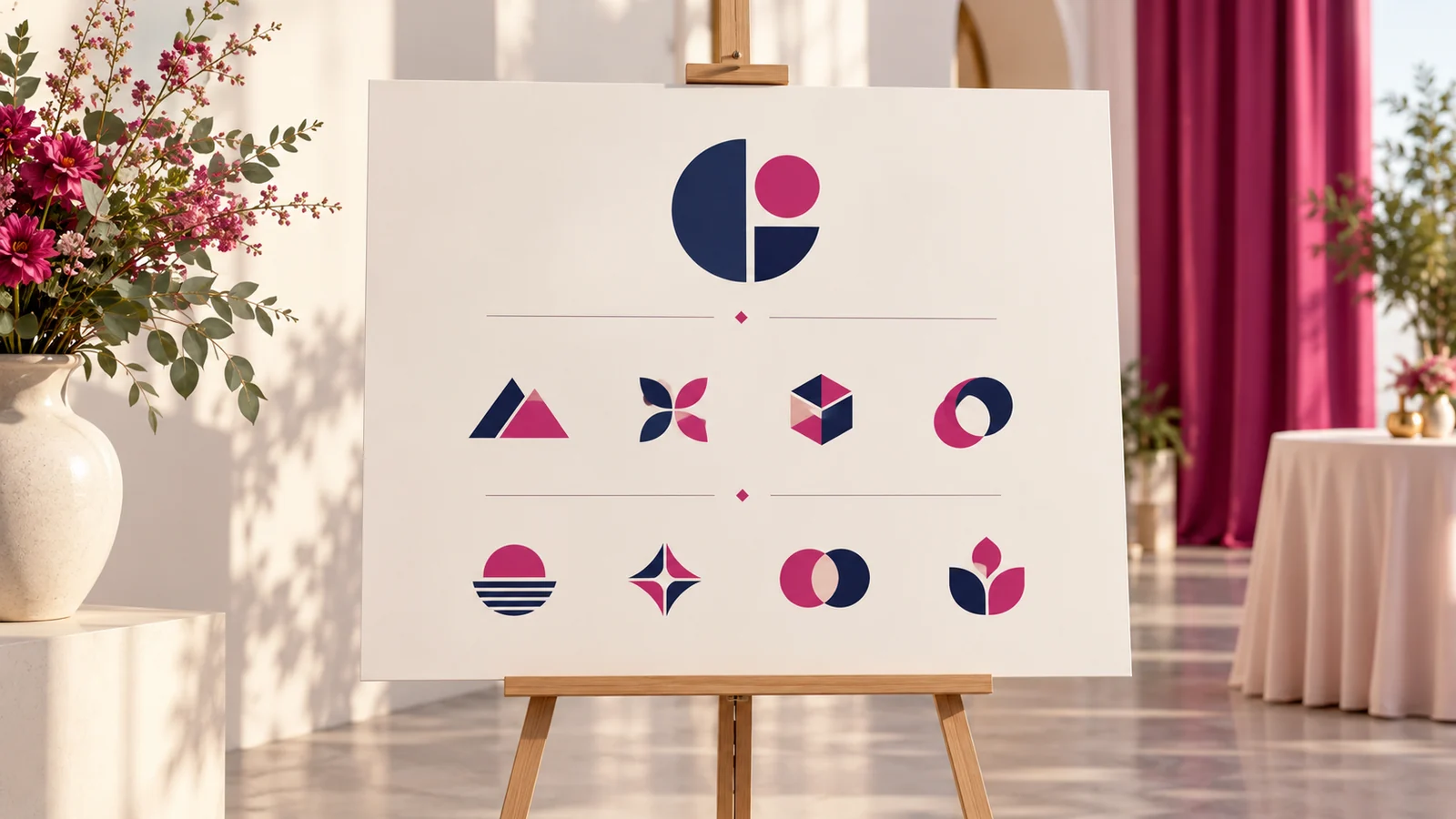 A backdrop proof with original symbols arranged in clear sponsor groups.